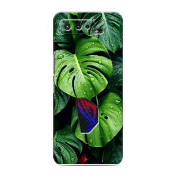 Силиконовый чехол на ASUS ROG Phone 5 с принтом Листья