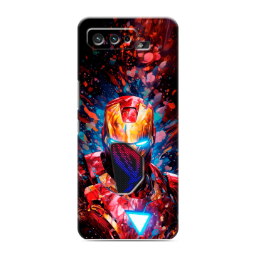 Силиконовый чехол на ASUS ROG Phone 5 с принтом Железный человек Ironman