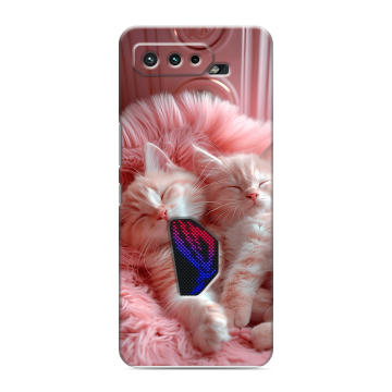 Силиконовый чехол на ASUS ROG Phone 5 с принтом котята котики
