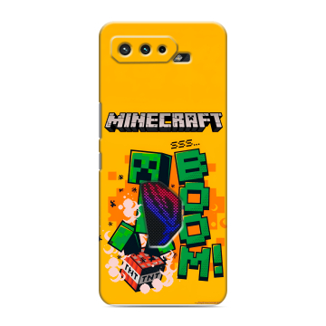 Силиконовый чехол на ASUS ROG Phone 5 с принтом Майнкрафт Minecraft