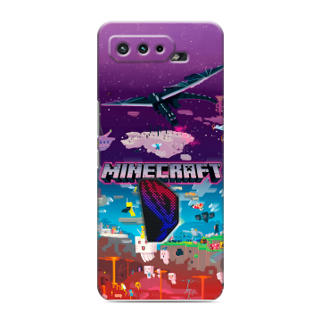 Силиконовый чехол на ASUS ROG Phone 5 с принтом Майнкрафт Minecraft