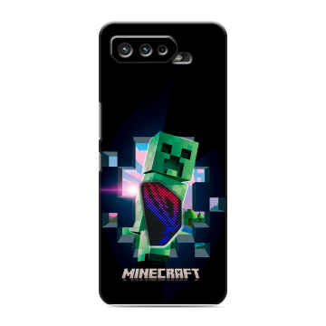 Силиконовый чехол на ASUS ROG Phone 5 с принтом Майнкрафт Minecraft