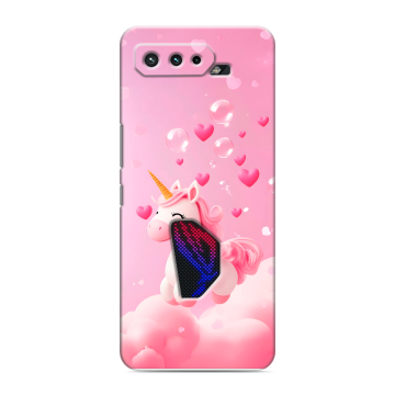 Силиконовый чехол на ASUS ROG Phone 5 с принтом Единорог Силиконовый чехол на ASUS ROG Phone 5 с принтом Единорог