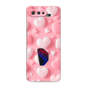 Силиконовый чехол на ASUS ROG Phone 5 с принтом Сердечки Силиконовый чехол на ASUS ROG Phone 5 с принтом Сердечки