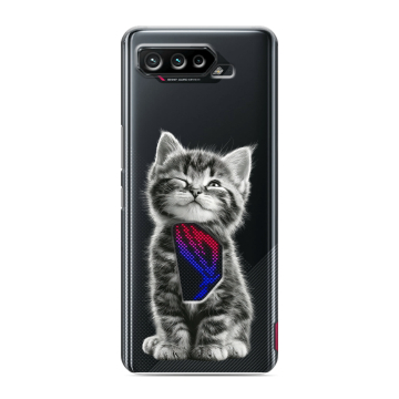 Силиконовый чехол на ASUS ROG Phone 5 с принтом Котенок