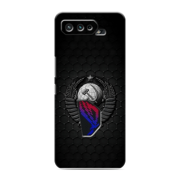 Силиконовый чехол на ASUS ROG Phone 5 с принтом Герб Флаг СССР