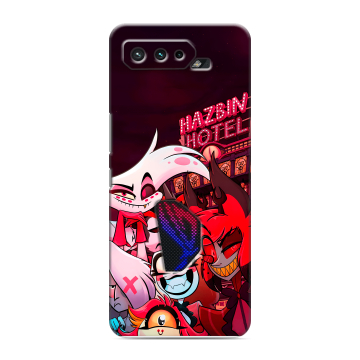 Силиконовый чехол на ASUS ROG Phone 5 с принтом Hazbin Hotel Отель Хазбин