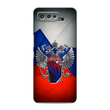 Силиконовый чехол на ASUS ROG Phone 5 с принтом Флаг России Силиконовый чехол на ASUS ROG Phone 5 с принтом Флаг России