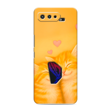 Силиконовый чехол на ASUS ROG Phone 5 с принтом Милые котята