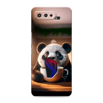 Силиконовый чехол на ASUS ROG Phone 5 с принтом смешная панда