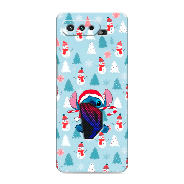 Силиконовый чехол на ASUS ROG Phone 5 с принтом Стич Новый год Силиконовый чехол на ASUS ROG Phone 5 с принтом Стич Новый год