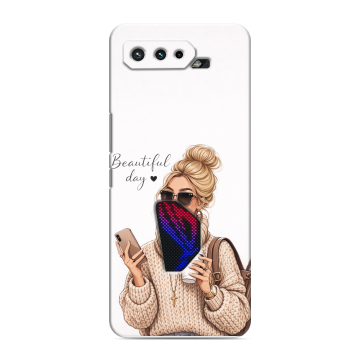 Силиконовый чехол на ASUS ROG Phone 5 с принтом женский Силиконовый чехол на ASUS ROG Phone 5 с принтом женский