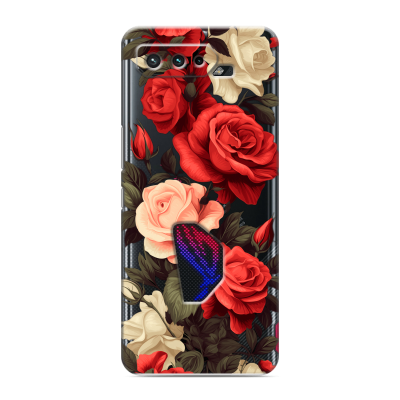 Силиконовый чехол на ASUS ROG Phone 5 с принтом Розы Силиконовый чехол на ASUS ROG Phone 5 с принтом Розы
