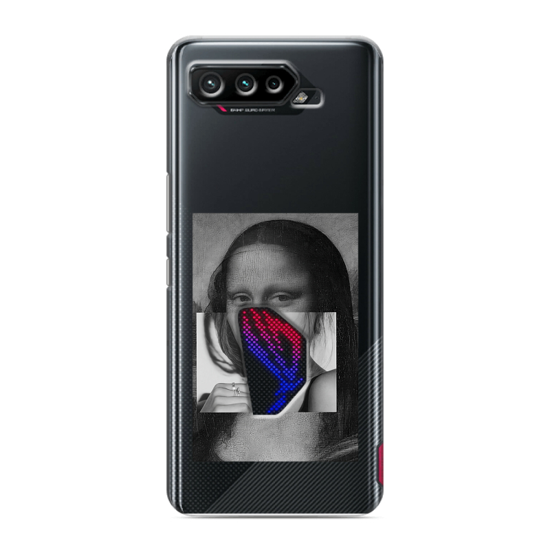 Силиконовый противоударный чехол на ASUS ROG Phone 5 с принтом Мона Лиза Силиконовый противоударный чехол на ASUS ROG Phone 5 с принтом Мона Лиза