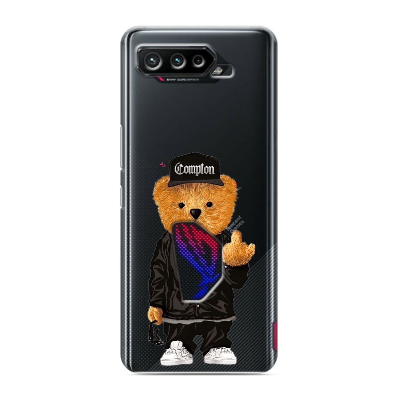 Силиконовый противоударный чехол на ASUS ROG Phone 5 с принтом Плюшевый медведь Силиконовый противоударный чехол на ASUS ROG Phone 5 с принтом Плюшевый медведь