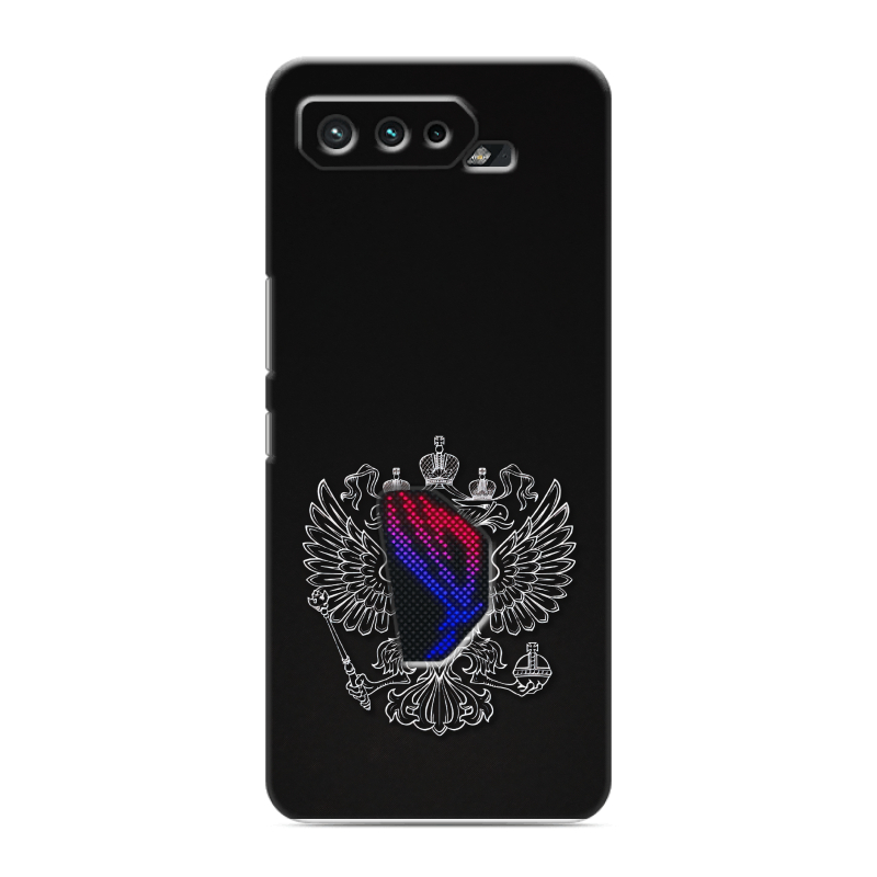 Силиконовый противоударный чехол на ASUS ROG Phone 5 с принтом Герб России Силиконовый противоударный чехол на ASUS ROG Phone 5 с принтом Герб России