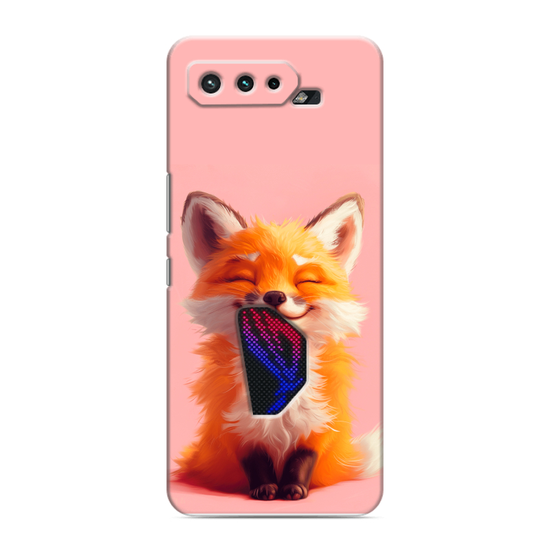 Силиконовый чехол на ASUS ROG Phone 5 с принтом милая лиса Силиконовый чехол на ASUS ROG Phone 5 с принтом милая лиса