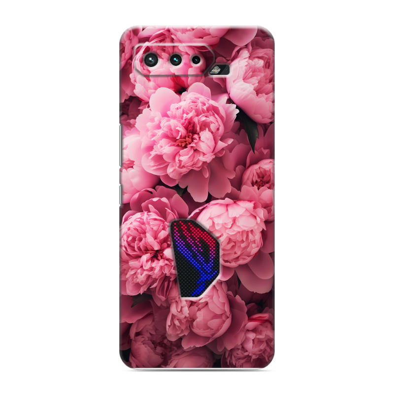 Силиконовый противоударный чехол на ASUS ROG Phone 5 с принтом цветы пионы Силиконовый противоударный чехол на ASUS ROG Phone 5 с принтом цветы пионы