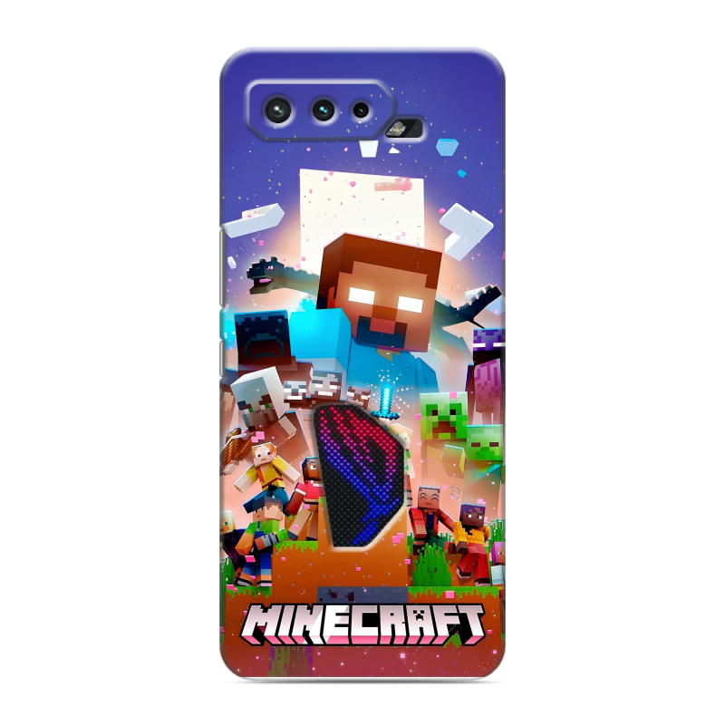 Силиконовый чехол на ASUS ROG Phone 5 с принтом Майнкрафт Minecraft Силиконовый чехол на ASUS ROG Phone 5 с принтом Майнкрафт Minecraft