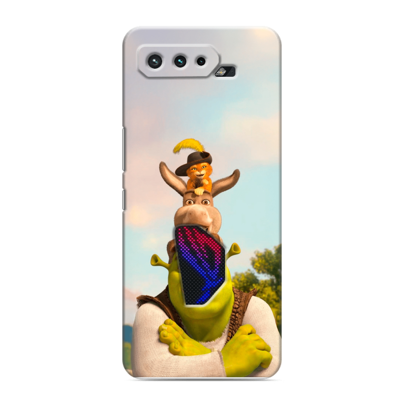 Силиконовый чехол на ASUS ROG Phone 5 с принтом Шрек Shrek Силиконовый чехол на ASUS ROG Phone 5 с принтом Шрек Shrek