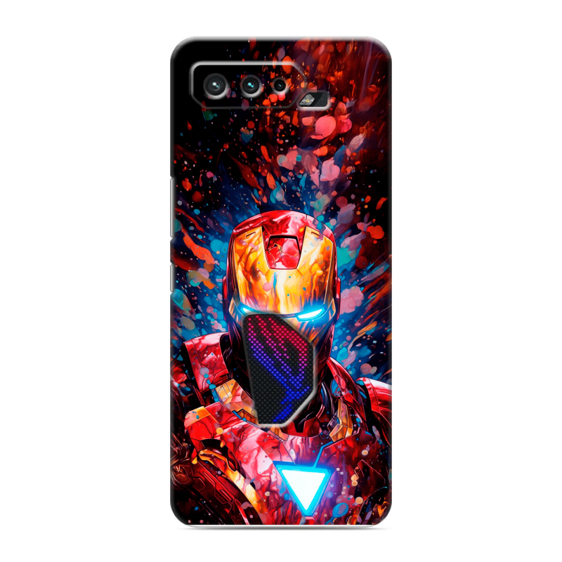 Силиконовый противоударный чехол на ASUS ROG Phone 5 с принтом Железный человек Ironman Силиконовый противоударный чехол на ASUS ROG Phone 5 с принтом Железный человек Ironman