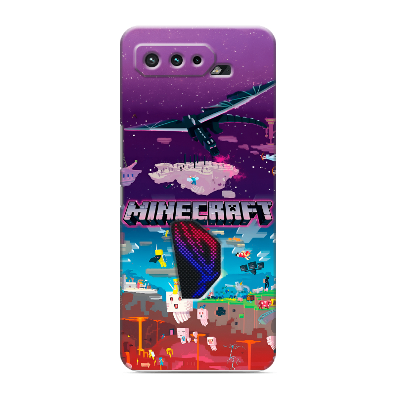 Силиконовый чехол на ASUS ROG Phone 5 с принтом Майнкрафт Minecraft Силиконовый чехол на ASUS ROG Phone 5 с принтом Майнкрафт Minecraft