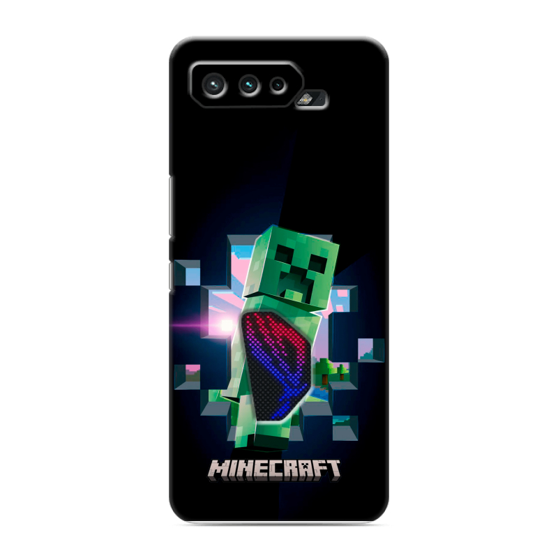Силиконовый чехол на ASUS ROG Phone 5 с принтом Майнкрафт Minecraft Силиконовый чехол на ASUS ROG Phone 5 с принтом Майнкрафт Minecraft