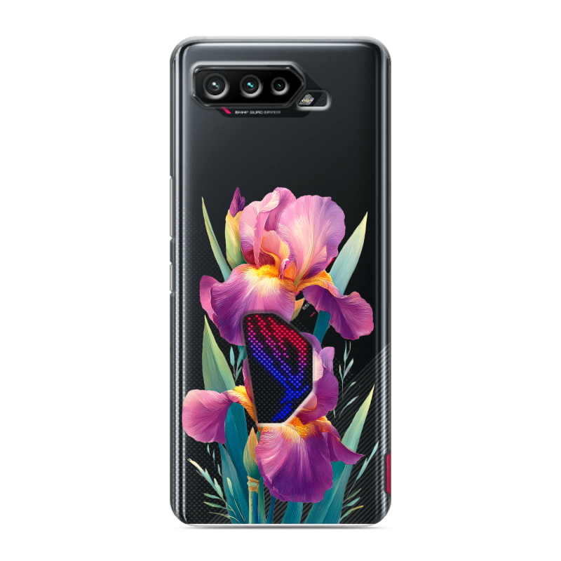 Силиконовый противоударный чехол на ASUS ROG Phone 5 с принтом Цветы орхидеи Силиконовый противоударный чехол на ASUS ROG Phone 5 с принтом Цветы орхидеи