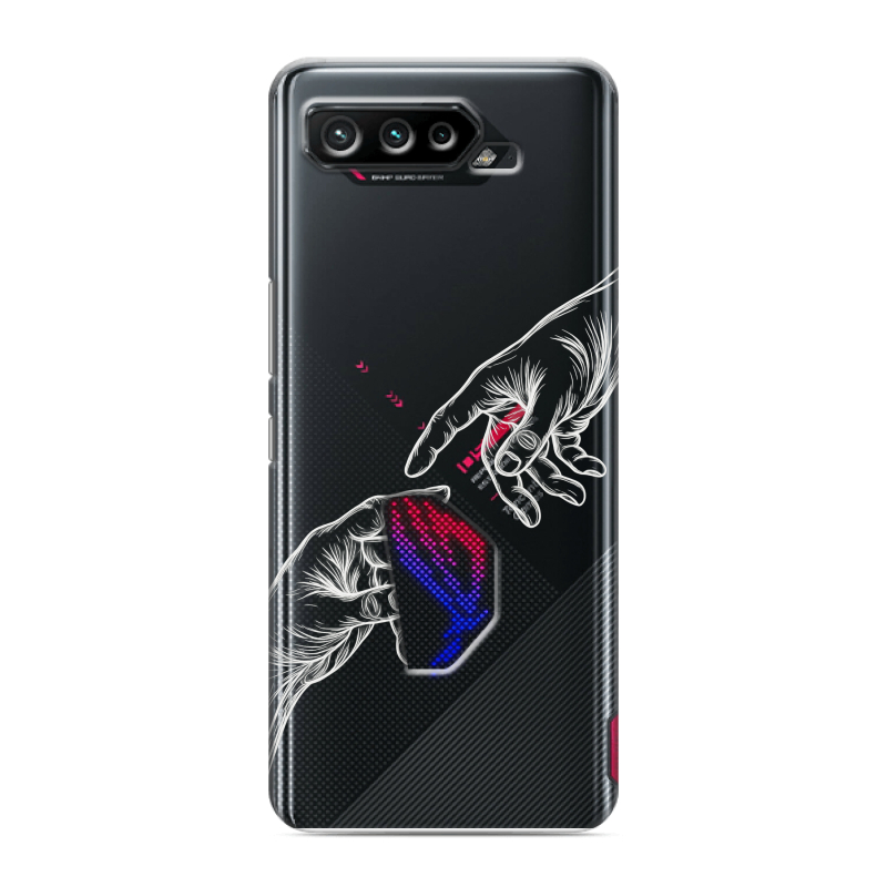 Силиконовый противоударный чехол на ASUS ROG Phone 5 с принтом Сотворение мира Силиконовый противоударный чехол на ASUS ROG Phone 5 с принтом Сотворение мира