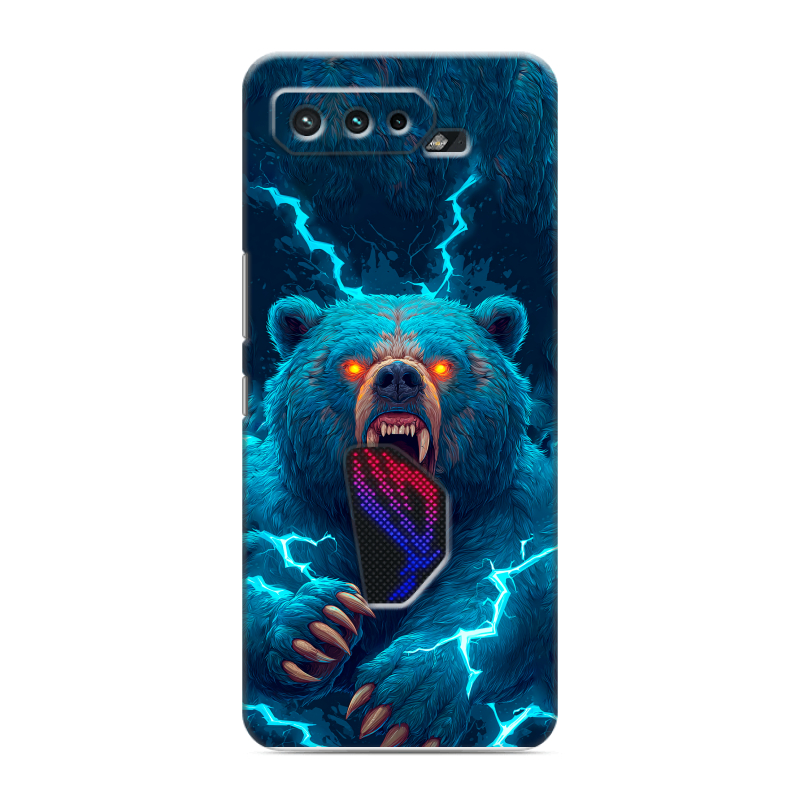 Силиконовый противоударный чехол на ASUS ROG Phone 5 с принтом Медведь Силиконовый противоударный чехол на ASUS ROG Phone 5 с принтом Медведь