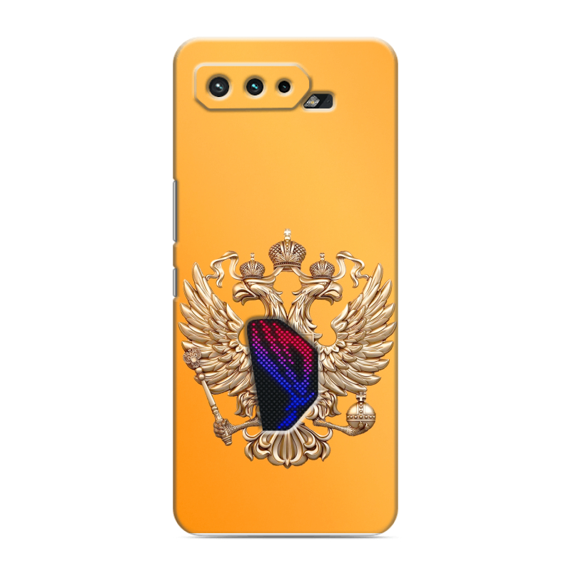 Силиконовый чехол на ASUS ROG Phone 5 с принтом Герб Флаг России Силиконовый чехол на ASUS ROG Phone 5 с принтом Герб Флаг России