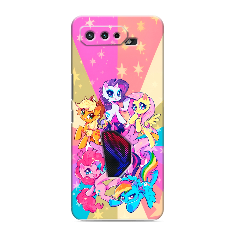 Силиконовый противоударный чехол на ASUS ROG Phone 5 с принтом My little pony Дружба чудо Силиконовый противоударный чехол на ASUS ROG Phone 5 с принтом My little pony Дружба чудо