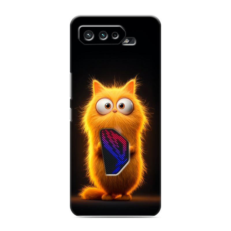 Силиконовый чехол на ASUS ROG Phone 5 с принтом Смешной кот Силиконовый чехол на ASUS ROG Phone 5 с принтом Смешной кот