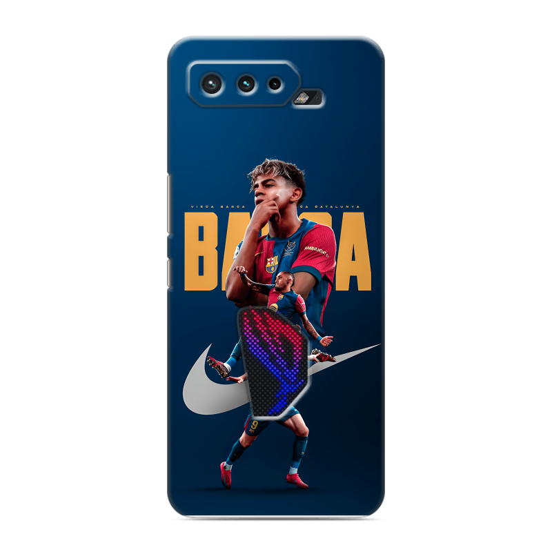 Силиконовый чехол на ASUS ROG Phone 5 с принтом Барселона Barca Yamal Силиконовый чехол на ASUS ROG Phone 5 с принтом Барселона Barca Yamal