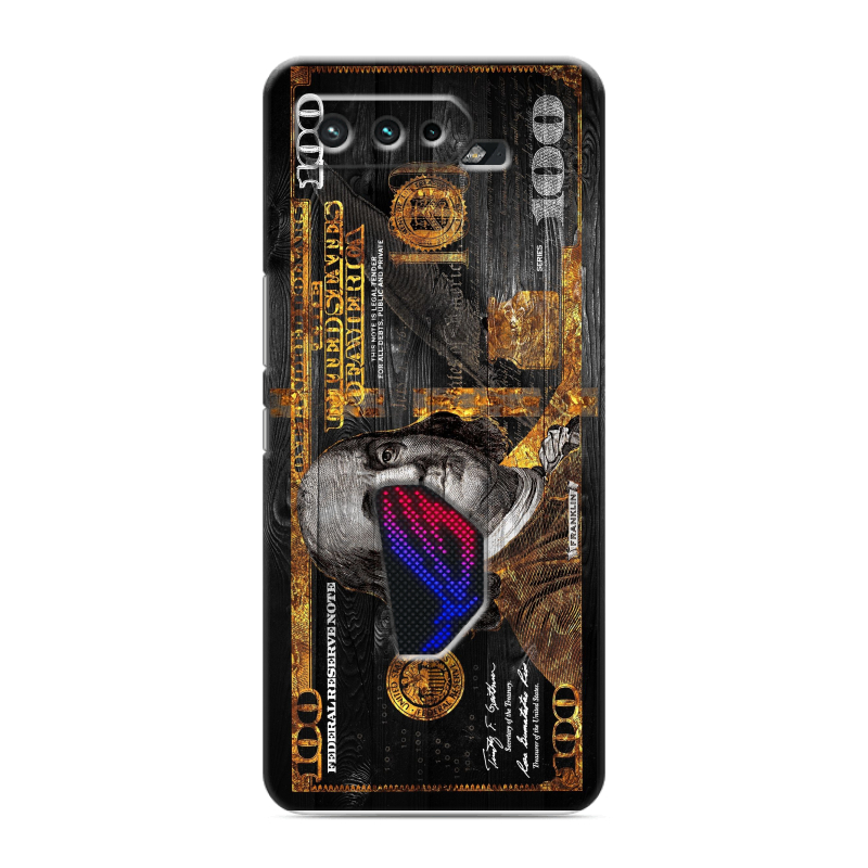 Силиконовый противоударный чехол на ASUS ROG Phone 5 с принтом Доллар деньги Силиконовый противоударный чехол на ASUS ROG Phone 5 с принтом Доллар деньги