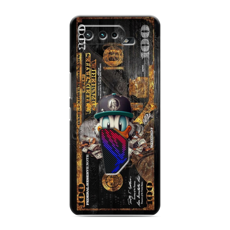 Силиконовый противоударный чехол на ASUS ROG Phone 5 с принтом Дональд Дак Доллар Силиконовый противоударный чехол на ASUS ROG Phone 5 с принтом Дональд Дак Доллар
