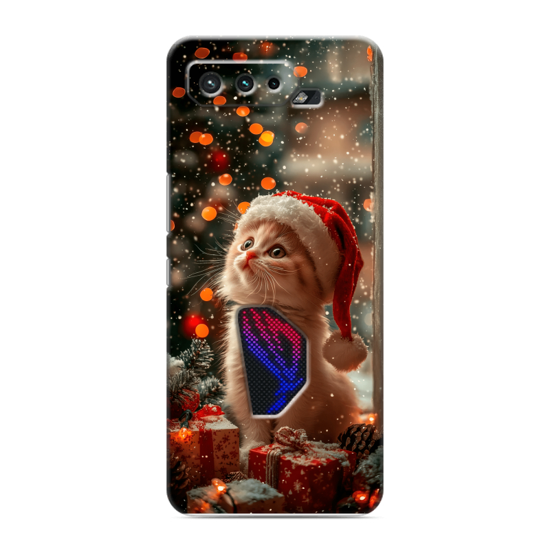 Силиконовый противоударный чехол на ASUS ROG Phone 5 с принтом Новый год Силиконовый противоударный чехол на ASUS ROG Phone 5 с принтом Новый год