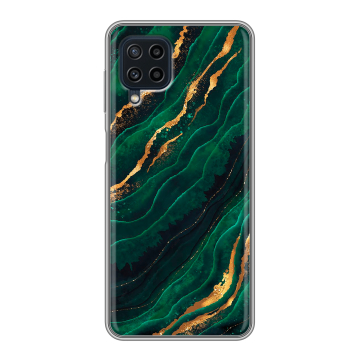 Силиконовый чехол на Samsung Galaxy A22 с принтом Мрамор зеленое золото Силиконовый чехол на Samsung Galaxy A22 с принтом Мрамор зеленое золото