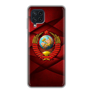 Силиконовый чехол на Samsung Galaxy A22 с принтом Герб СССР Силиконовый чехол на Samsung Galaxy A22 с принтом Герб СССР