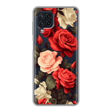 Силиконовый чехол на Samsung Galaxy A22 с принтом Розы