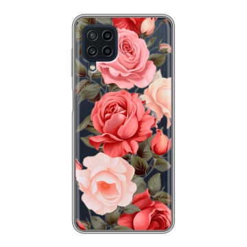 Силиконовый чехол на Samsung Galaxy A22 с принтом Розы