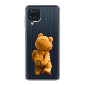 Силиконовый чехол на Samsung Galaxy A22 с принтом Медведь