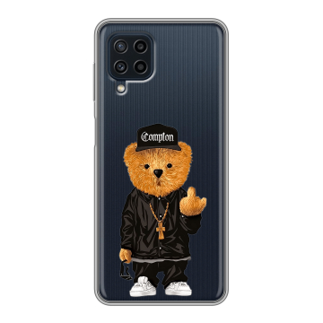Силиконовый чехол на Samsung Galaxy A22 с принтом Плюшевый медведь