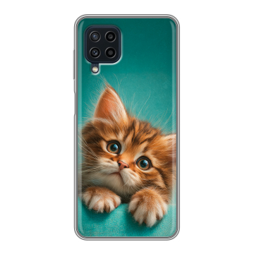 Силиконовый чехол на Samsung Galaxy A22 с принтом котенок