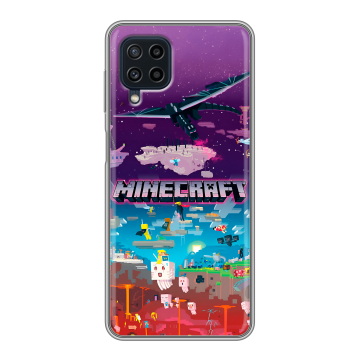 Силиконовый чехол на Samsung Galaxy A22 с принтом Майнкрафт Minecraft Силиконовый чехол на Samsung Galaxy A22 с принтом Майнкрафт Minecraft