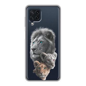 Силиконовый чехол на Samsung Galaxy A22 с принтом Львы Силиконовый чехол на Samsung Galaxy A22 с принтом Львы