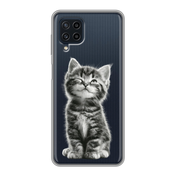 Силиконовый чехол на Samsung Galaxy A22 с принтом Котенок