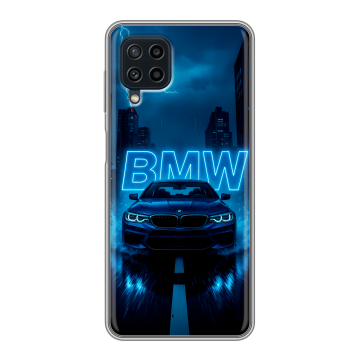 Силиконовый чехол на Samsung Galaxy A22 с принтом BMW БМВ