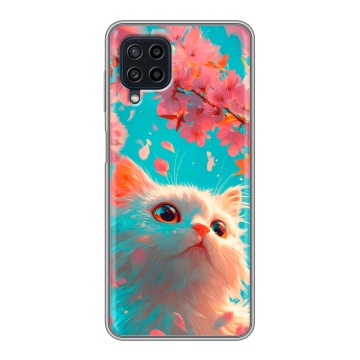 Силиконовый чехол на Samsung Galaxy A22 с принтом Красивый кот Силиконовый чехол на Samsung Galaxy A22 с принтом Красивый кот