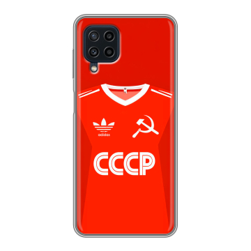 Силиконовый чехол на Samsung Galaxy A22 с принтом Флаг Герб СССР Силиконовый чехол на Samsung Galaxy A22 с принтом Флаг Герб СССР